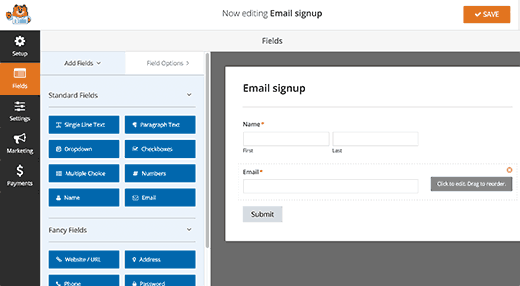 Mengedit formulir di WPForms 