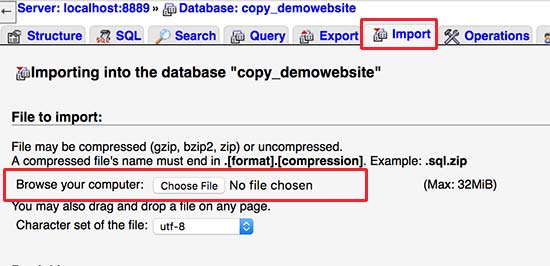 Impor database 