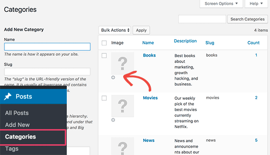 Tambahkan gambar kategori di WordPress 