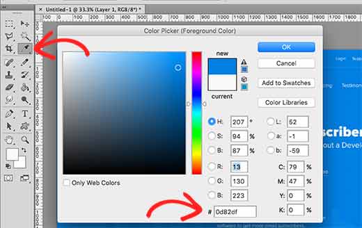 Pemetik warna di Adobe Photoshop 