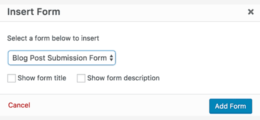 Sisipkan formulir 