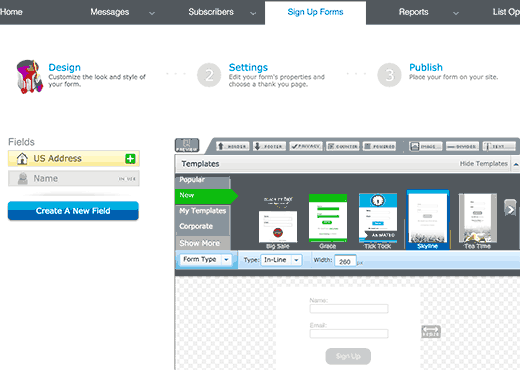 Membuat form Signup Email Aweber 