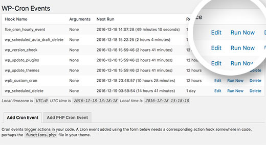 Mengedit sebuah cron di WordPress 