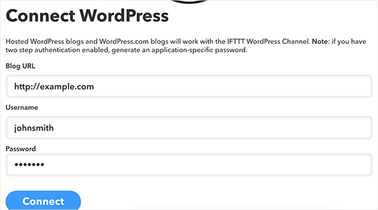 Hubungkan WordPress 