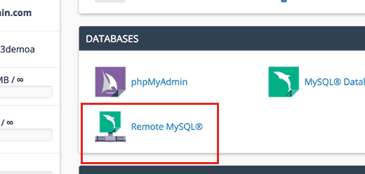 Remote MySQL di cPanel 