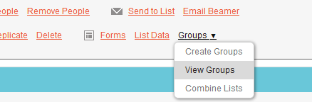 MailChimp View Groups 