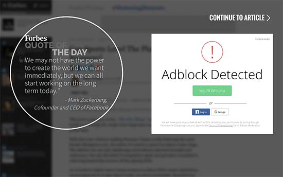 Dinding AdBlock di Forbes 