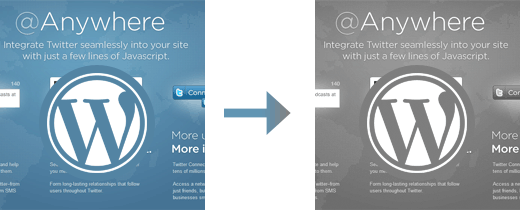 Grayscale Images di WordPress 