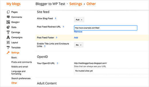 Redirect pembaca feed blogger ke feed WordPress Anda 