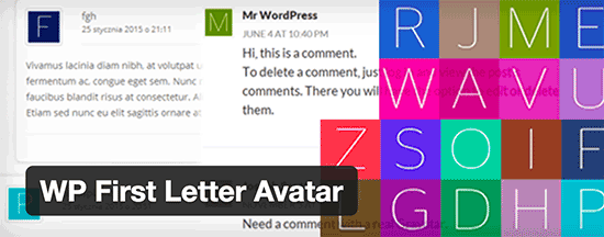 WP First Letter Avatar 