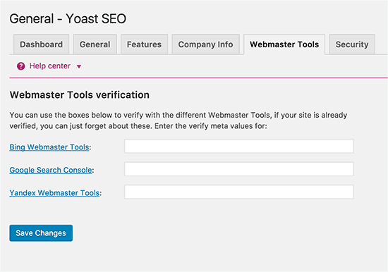 Yoast SEO - Alat webmaster 