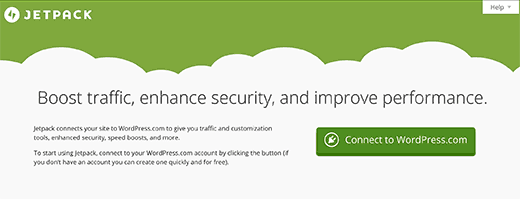 Jetpack mengharuskan Anda untuk menautkan situs Anda ke WordPress.com 