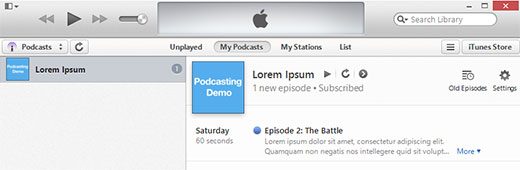 Meninjau podcast Anda di iTunes 