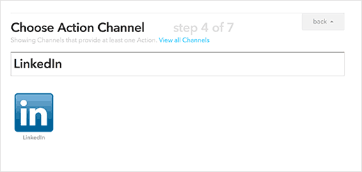 Pilih LinkedIn sebagai saluran tindakan Anda 