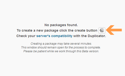 Buat paket baru di plugin Duplicator 
