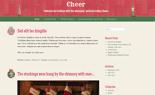 Cheer - Sebuah tema Natal untuk blog WordPress Anda 