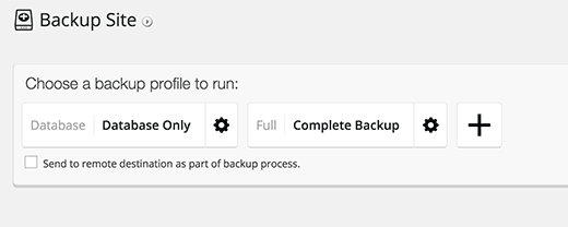 Membuat backup baru di BackupBuddy 