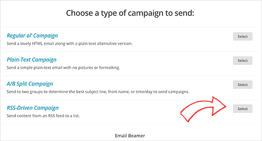 Membuat RSS ke email kampanye di MailChimp 