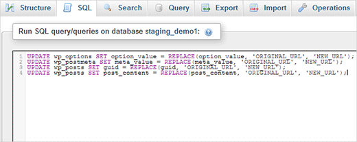 Menjalankan query SQL di phpMyAdmin 