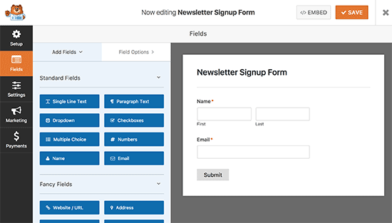 Mengedit formulir pendaftaran nawala Anda 