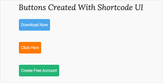 Tombol ajakan bertindak dibuat dengan shortcode 