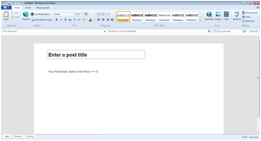 Windows Live Writer untuk WordPress 