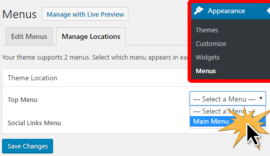 Menambahkan menu baru ke situs Anda 