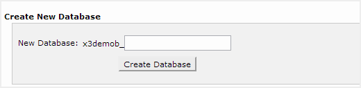 Buat database baru 