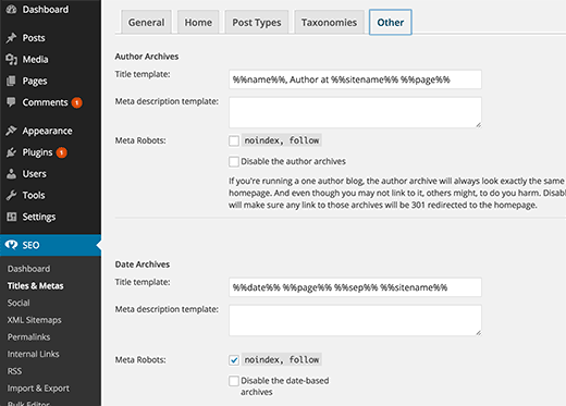 Cara yang tepat untuk menambahkan noindex ke halaman arsip di WordPress 