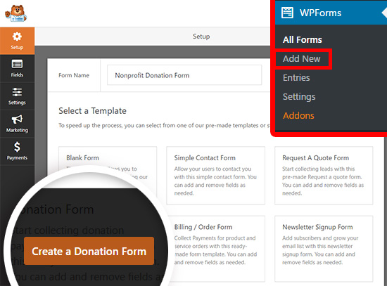 buat formasi wordpress baru 