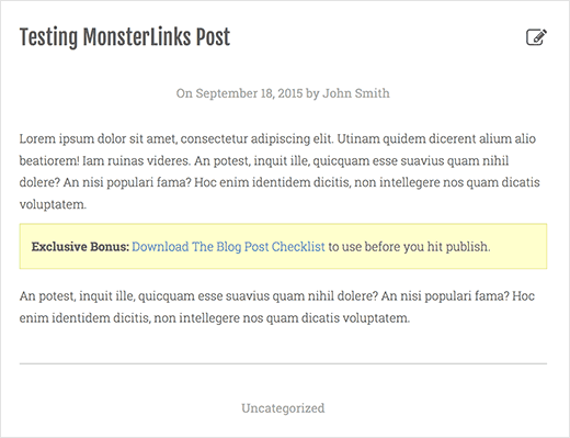 MonsterLink ditampilkan dalam kotak kuning 