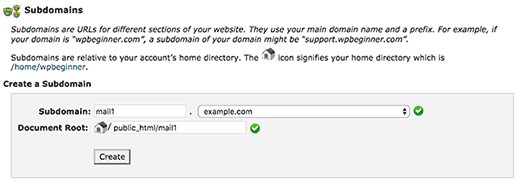 Masukkan subdomain anda 