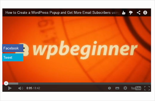 Bagaimana Menambahkan Tombol Berbagi sebagai Hamparan di Video YouTube di WordPress 