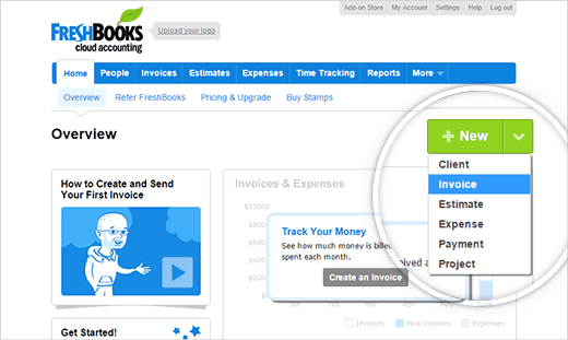 Membuat faktur pertama Anda dengan FreshBooks 