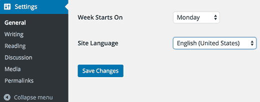 Mengubah bahasa di WordPress 