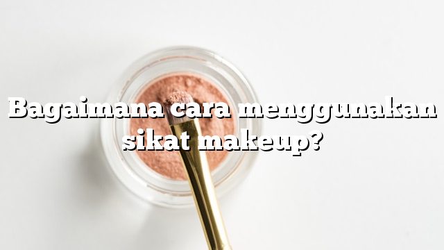 Bagaimana cara menggunakan sikat makeup?