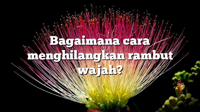 Bagaimana cara menghilangkan rambut wajah?