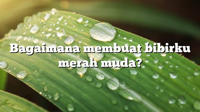 Bagaimana membuat bibirku merah muda?