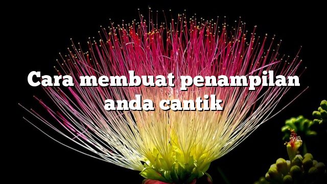 Cara membuat penampilan anda cantik