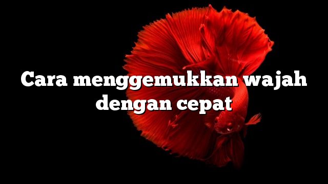 Cara menggemukkan wajah dengan cepat