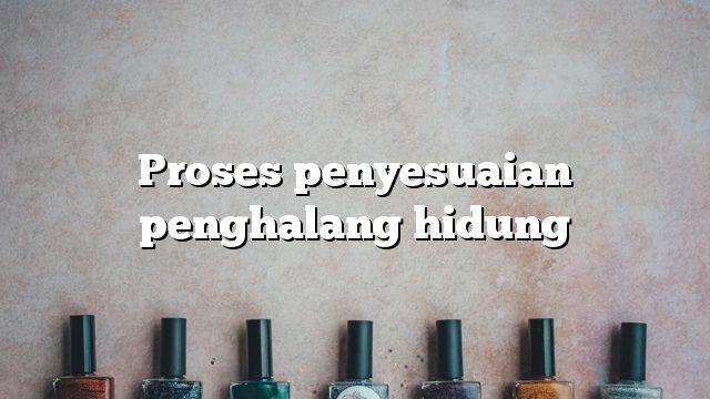 Proses penyesuaian penghalang hidung